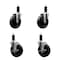 Service Caster 5'' Soft Rubber Wheel Swivel 1-1/4'' Expanding Stem Caster Set 2 Brakes, 4PK SCC-EX20S514-SRS-2-TLB-2-114 - alternate 1